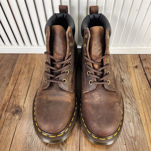Doc Dr Martens 939 Ben Boot Womens Size 8 Brown Leather Lace Up Work Ankle Boots - Picture 9 of 10